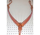 Russet Leather Breast Collar With Pink Spots